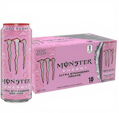 【1000+ Times Added to Cart】Monster Energy Drink by Coca-Cola, 330mL (15 Cans) | Sugar-Free, Energy & Vitamin Boost