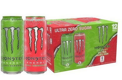 【1000+ Times Added to Cart】Monster Energy Drink by Coca-Cola, 330mL (15 Cans) | Sugar-Free, Energy & Vitamin Boost