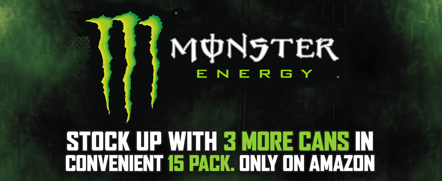 【1000+ Times Added to Cart】Monster Energy Drink by Coca-Cola, 330mL (15 Cans) | Sugar-Free, Energy & Vitamin Boost